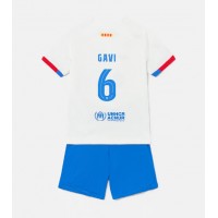 Camiseta Barcelona Paez Gavi #6 Visitante Equipación para niños 2023-24 manga corta (+ pantalones cortos)